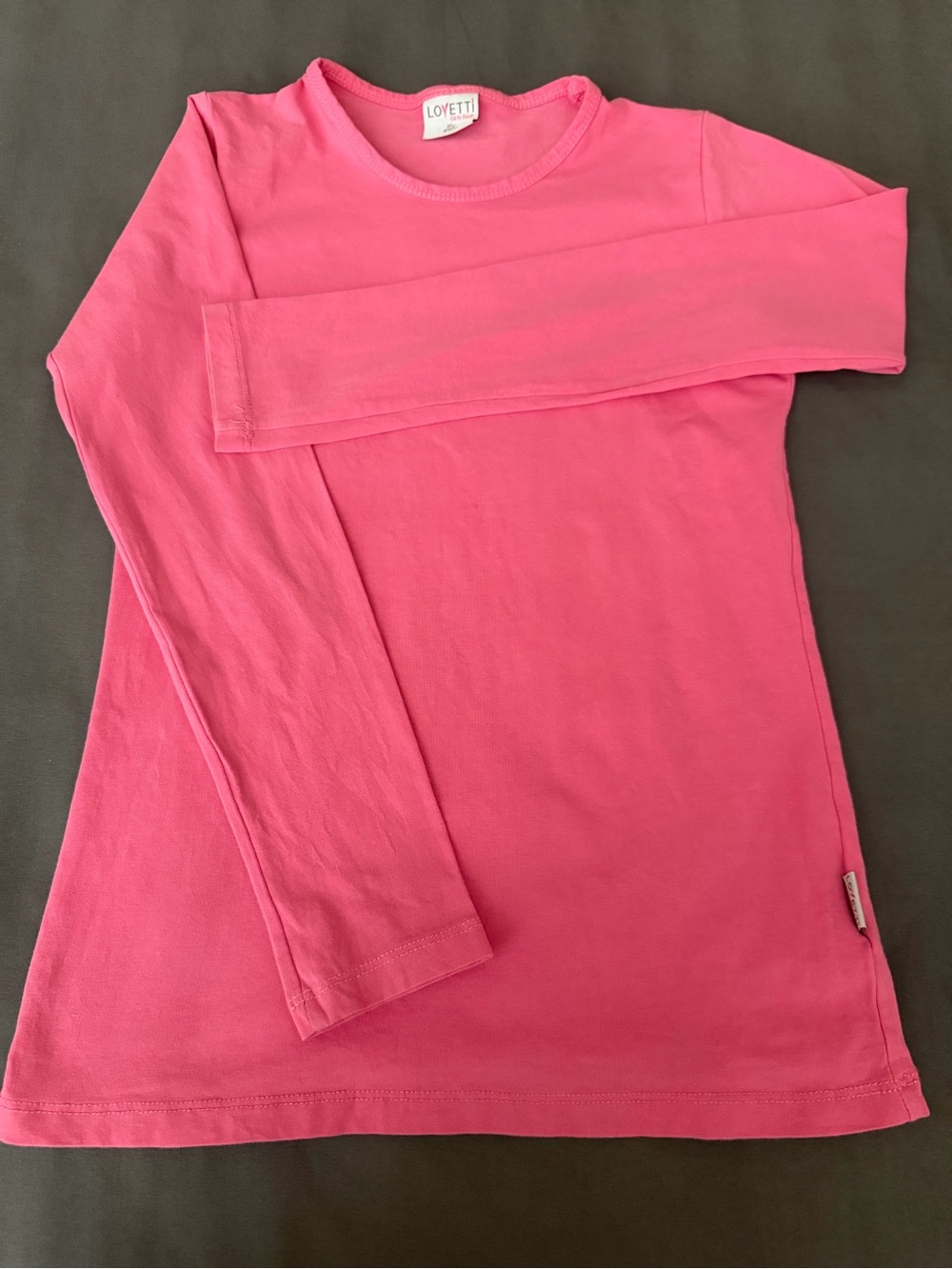 Girls' Long Sleeve Crew Neck Tee in Pink